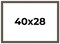 40x28 Modern Bamboo Picture Frame with UV-Resistant Acrylic & Acid Free Backing, Available in 5 Finishes - Gold, Silver, Brown, Black, and Natural